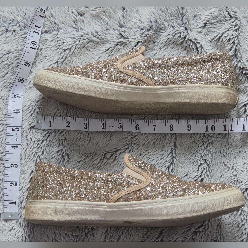 Old Navy Glittery Gold Women's Slip-On Sneakers - Picture 2 of 6